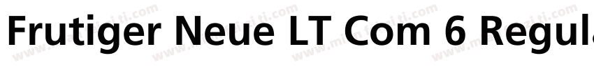 Frutiger Neue LT Com 6 Regular字体转换